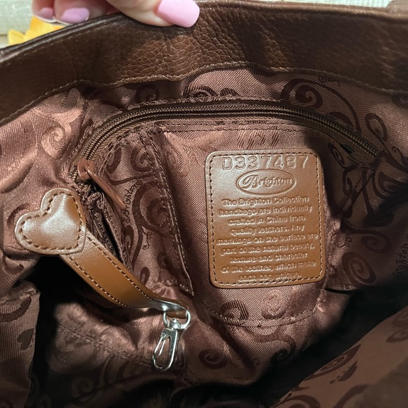 Authentic BRIGHTON Brown Leather Shoulder Bag VGC! - Picture 11 of 12